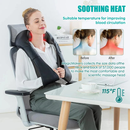 Heated Shiatsu Massager – Soothe Aches, Melt Stress