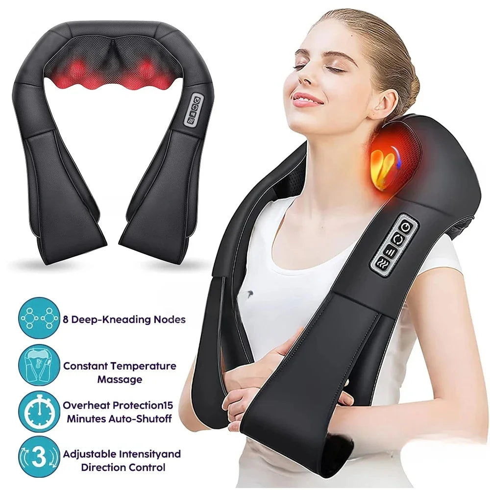 Heated Shiatsu Massager – Soothe Aches, Melt Stress