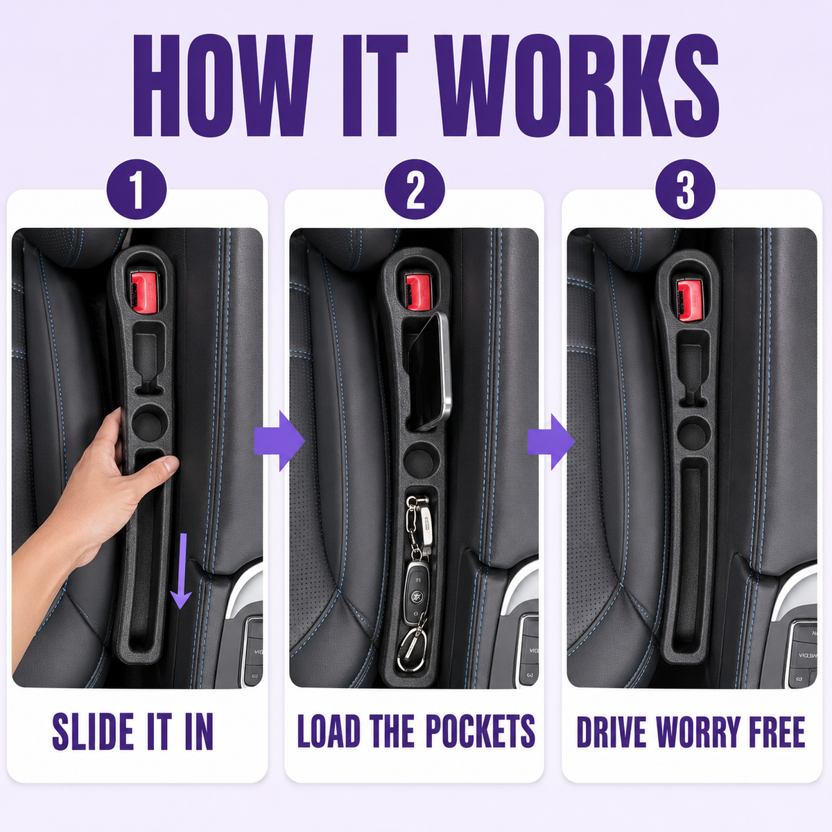 Daynest™ Car Seat Gap Organizer (2 Pack)