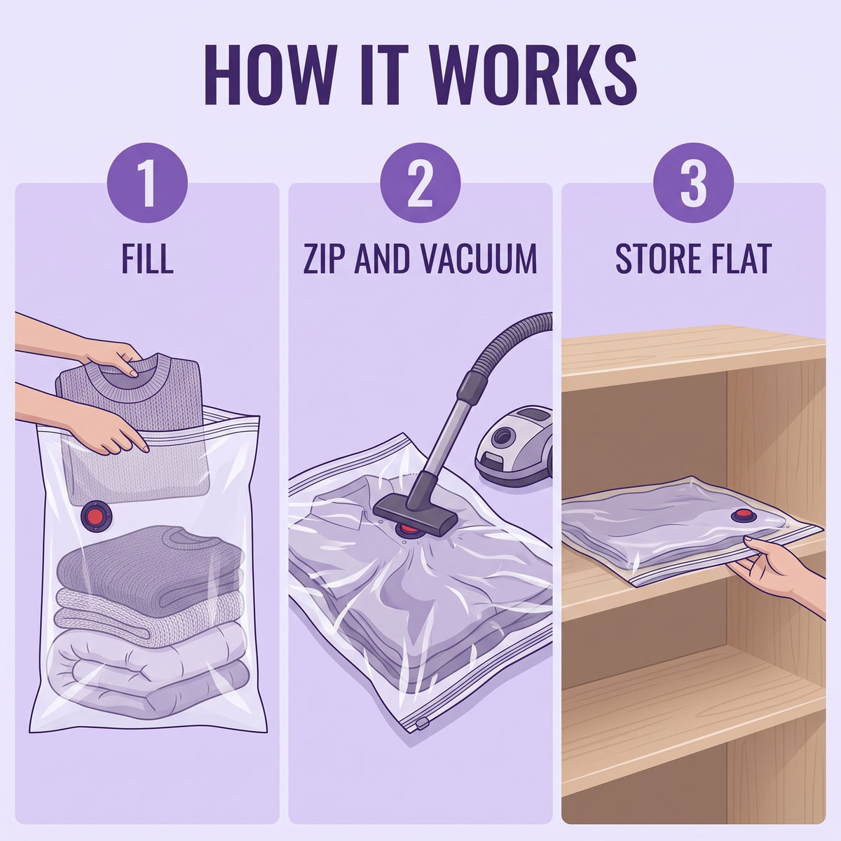 Daynest™ Vacuum Storage Bags (6 Pack)